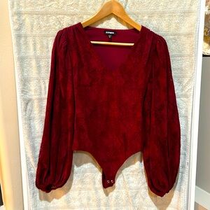 Express wine-colored bodysuit